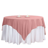 70"x70" Dusty Rose Square Polyester Table Overlay