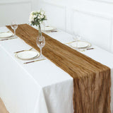 10ft Taupe Gauze Cheesecloth Boho Table Runner