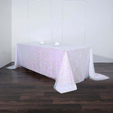 Iridescent Big Payette Sequin Rectangle Tablecloth