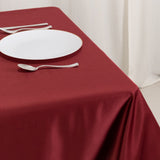 54inch Burgundy Seamless Lamour Satin Square Table Overlay