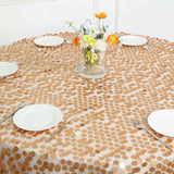 120inch Matte Champagne Big Payette Sequin Round Tablecloth - Premium Collection