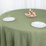 108" Dusty Sage Green Polyester Round Tablecloth