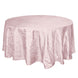 120inch Blush Rose Gold Accordion Crinkle Taffeta Round Tablecloth