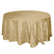 120inch Gold Accordion Crinkle Taffeta Round Tablecloth