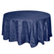 120inch Navy Blue Accordion Crinkle Taffeta Round Tablecloth