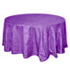 120inch Purple Accordion Crinkle Taffeta Round Tablecloth