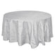 120inch Silver Accordion Crinkle Taffeta Round Tablecloth