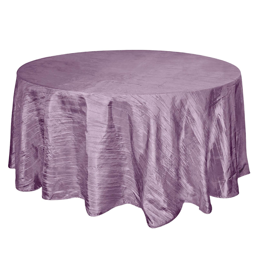 120inch Violet Amethyst Accordion Crinkle Taffeta Round Tablecloth