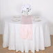 12inch x 108inch Accordion Crinkle Taffeta Table Runner, Elegant Linen Runner - Blush | Rose Gold