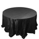 132inch Black Accordion Crinkle Taffeta Seamless Round Tablecloth