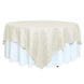 90inch x 90inch Accordion Crinkle Taffeta Table Overlay - Ivory