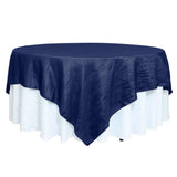 90inch Accordion Crinkle Taffeta Table Overlay - Navy Blue