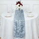 12x108inch Dusty Blue 3D Leaf Petal Taffeta Fabric Table Runner