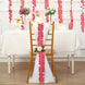 50ft | 4inch Red Leaf Petal Taffeta Ribbon Sash, Artificial DIY Fabric Garlands