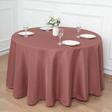 108" Cinnamon Rose Polyester Round Tablecloth