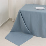 Dusty Blue Seamless Premium Polyester Rectangular Tablecloth - 220GSM for 8 Foot Table With Floor-Le