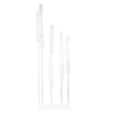 9 Arm Clear Acrylic Cluster Pillar Candle Stick Stand, 4ft Tall Taper Candle Holder Candelabra