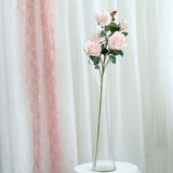 2 Bouquets | 33" Tall Blush/Rose Gold Artificial Silk Long Stem Rose Bush