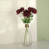 3 Stems | Burgundy 27inch Artificial Silk Chrysanthemum Bouquet Flowers