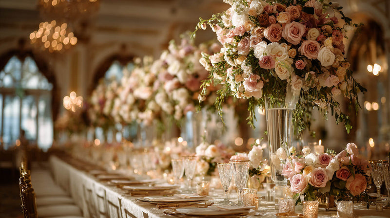 Tall Floral Centerpiece for Mother's Day Brunch Table