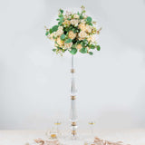 32inch Gold / Clear Acrylic Crystal Flower Bowl Pedestal Stand