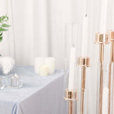 50inch Gold 10 Arm Cluster Taper Candle Holder With Clear Glass Shades Large Candle Arrangement