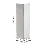 40 inches Floor Standing Silver Mirror Finish Acrylic Pedestal Risers 