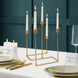 12inch Gold Metal 5-Arm Geometric Taper Candle Holder Candelabra, Wedding Table Centerpiece