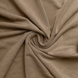 8ft Taupe Spandex Fitted Open Arch Wedding Arch Cover, Double-Sided U-Shaped Backdrop#whtbkgd