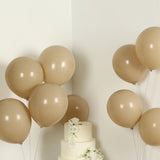 50 Pack Matte Pastel Taupe Biodegradable Balloons 12inch, Round Eco-friendly