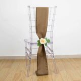 5 Pack | Taupe Polyester Chair Sashes - 6x108inch