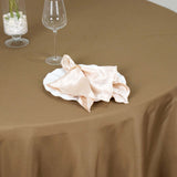 120inch Taupe Polyester Round Tablecloth