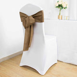 5 Pack | Taupe Polyester Chair Sashes - 6x108inch