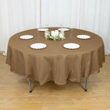 90" Taupe Polyester Round Tablecloth