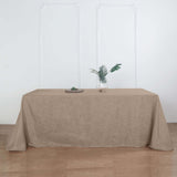 Taupe Rectangular Tablecloth, Linen Table Cloth With Slubby Textured, Wrinkle Resistant