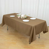 60"x102" Taupe Polyester Rectangular Tablecloth