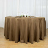 120inch Taupe Polyester Round Tablecloth