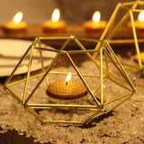 9 Pack | Metallic Gold Tealight Candles, Unscented Dripless Wax - Textured Design