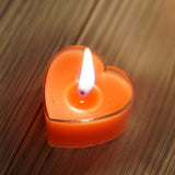 12 Pack | Mini Red Heart Shaped Tealight Candles, Valentines Decor