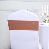 5 Pack Terracotta (Rust) Spandex Stretch Chair Sashes