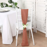 5 Pack 6"x108inch Terracotta (Rust) Polyester Chair Sashes