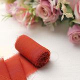 2 Pack 6yds Terracotta (Rust) Silk-Like Chiffon Ribbon Roll