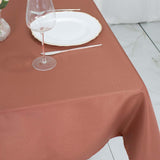 54" Terracotta (Rust) Premium Polyester Square Tablecloth - 220GSM