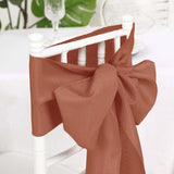 5 Pack 6"x108inch Terracotta (Rust) Polyester Chair Sashes