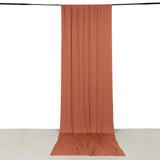 Terracotta (Rust) 4-Way Stretch Spandex Backdrop Curtain with Rod Pockets