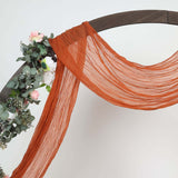 20ft Terracotta (Rust) Gauze Cheesecloth Fabric Wedding Arch Drapery