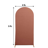 5ft Matte Terracotta (Rust) Spandex Fitted Chiara Backdrop Stand Cover