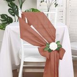 5 Pack 6"x108inch Terracotta (Rust) Polyester Chair Sashes