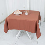 54" Terracotta (Rust) Premium Polyester Square Tablecloth - 220GSM