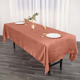 60"x102" Terracotta (Rust) Smooth Satin Rectangular Tablecloth